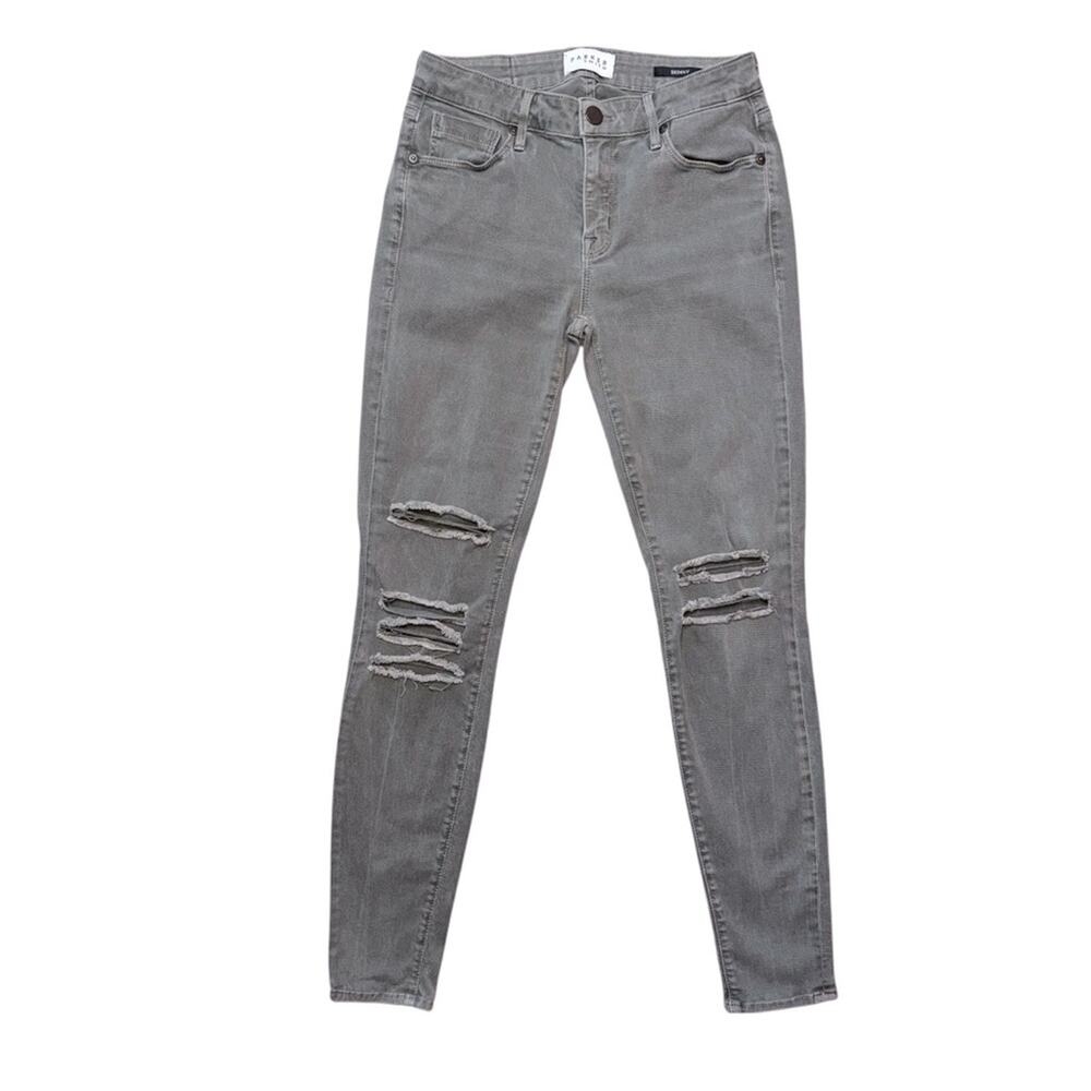 PARKER SMITH Women’s Green Distressed Skinny Jeans